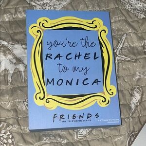 FRIENDS Blue and Yellow Quote Wall Art